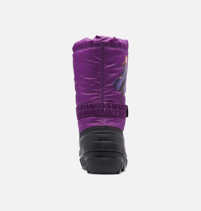 Kids Snow Boots Purple/Black - Sorel Disney X Youth Flurry™ Frozen 2 –Anna Edition - 036-FCQXNM